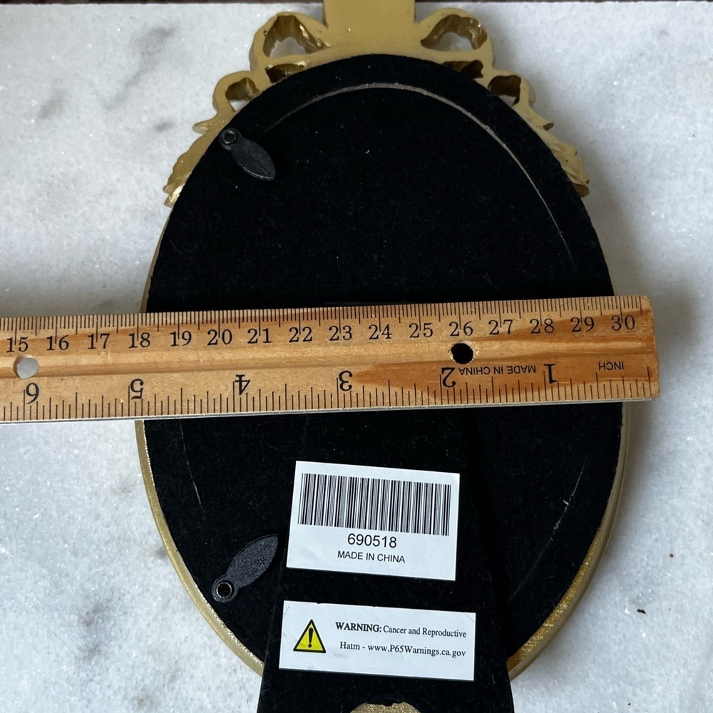 Elegant Gold and Black Photo Frame oval ornate antique style - Picture 10 of 10